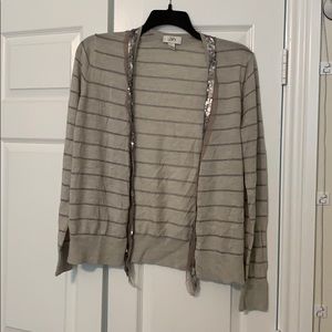 Taupe open cardigan